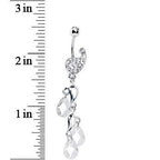 Crystalline Gem Raindrop Ice Belly Ring