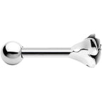 Silver 925 Blooming Rose Flower Cartilage Tragus Earring