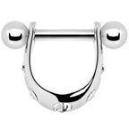 Silver 925 Clear Gem Mini Cartilage Shield Earring