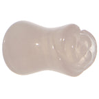 2G Natural Rose Quartz Blooming Flower Stone Saddle Plug