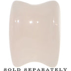 9/16  Natural Rose Quartz Sweet Heart Stone Saddle Plug Set
