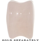 5/8 Natural Rose Quartz Sweet Heart Stone Saddle Plug Set