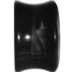 18mm Black Acrylic Silver Metallic Rose Flower Plug