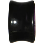 18mm Black Acrylic Purple Metallic Rose Flower Plug