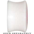 5/8 White Acrylic Pink Metallic Rose Flower Plug