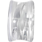 18mm Clear Acrylic Floating Silver Metallic Rose Flower Plug