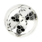 00G Clear Acrylic Spooky Skulls Saddle Plug
