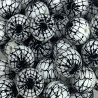 P548 SPIDER WEB WHITE GLOW 15MM PRINT (10ct)