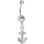 Aurora Gem Sparkle Anchor Belly Ring
