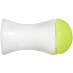 4G White Neon Yellow Acrylic Saddle Plug