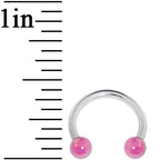 16G 5/16 Metallic Pink Horseshoe Circular Barbell