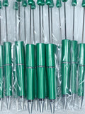 BEADABLE PLASTIC PEN PEARLESCENT GREEN B12 (1ct)