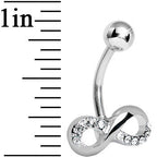 Infinity Symbol Clear Gem Belly Button Ring