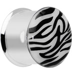 3/4 Stainless Steel Purple Tiger Print Solar Activated Saddle Plug
