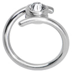 14G 7/16 Clear CZ Gem Coil Twist Belly Ring