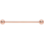 14G 1 3/8 Rose Gold Plated Straight Barbell