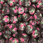 P611 DEEP FLORAL 15MM PRINT (10ct)
