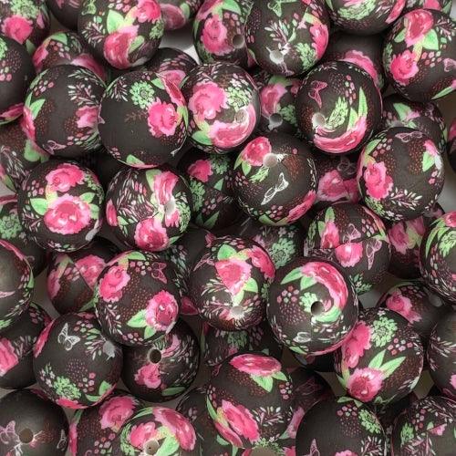 P611 DEEP FLORAL 15MM PRINT (10ct)