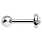 4mm Clear Gem Tragus Cartilage Barbell Earring