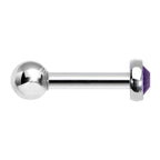 3mm Purple Gem Tragus Cartilage Barbell Earring
