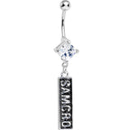 Licensed Sons of Anarchy Motorcycle Club Dangle Belly Ring