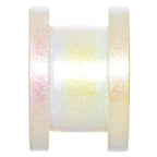 1/2 Iridescent Pearl White Acrylic Screw Fit Tunnel Plug