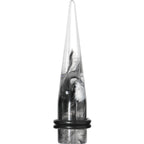7/16 Black and White Art Swirls Clear Acrylic Taper Ear Plug
