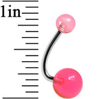 Pinksicle Acrylic J-Bar Belly Ring