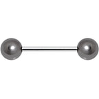 Grey Faux Pearl Acrylic Barbell Tongue Ring
