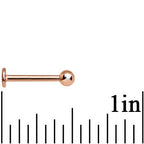 16G 3/8 Rose Gold Plated Labret Tragus Monroe