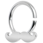 14G Shimmering Mustache Horseshoe Septum Ring
