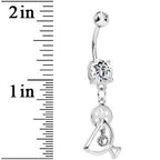 Double Clear Gem Fruity Drink Dangle Belly Ring