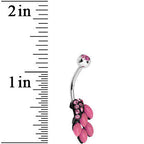 Pink Gem and Fruit on the Vine Belly Ring