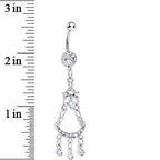 Clear Gem Princess Delight Chandelier Belly Ring