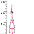 Pink Gem Princess Delight Chandelier Belly Ring