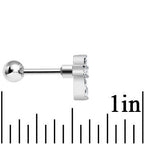 Clear Gem Sparkling Cross Cartilage Tragus Earring