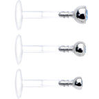 16G 5/16 Aqua Gem Bioplast Triple Forward Helix Barbell 3 Pack Set