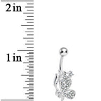 Crystalline Gem Shy Butterfly Belly Ring