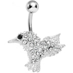Crystalline Gem As the Crow Flies Bird Belly Ring