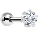 4mm Crystalline Cubic Zirconia Star Cartilage Tragus Earring
