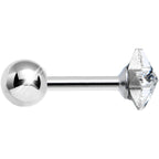 18G 1/4 Crystalline Gem Gleaming Star Tragus Cartilage Earring