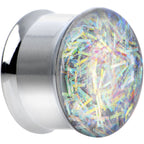 5/8 Stainless Steel Opalescent Confetti Party Saddle Plug