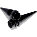 00G to 1 inch 18 Piece Black Acrylic Ear Stretching Taper Kit
