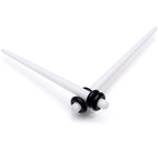 14 to 00G 18 Piece White Acrylic Ear Stretching Taper Kit Set