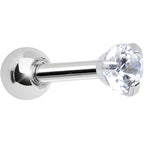 3mm Clear Cubic Zirconia Round Tragus Cartilage Earring