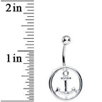 Stainless Steel Circlet Anchor Belly Ring