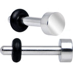 14G Stainless Steel Single Flare Flat Top Plug