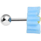 16G Aqua Desert Cactus Flower Cartilage Tragus Earring