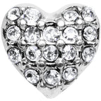 Clear Crystal 18G Faithful Heart Cartilage Tragus Earring