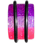 18mm Multi Pink Acrylic Perfectly Rosy Glitter Single Flare Plug